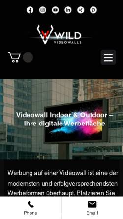 Vorschau der mobilen Webseite www.wild-videowalls.de, Wild Videowalls