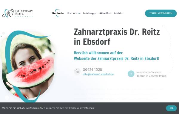 Vorschau von zahnarzt-ebsdorf.de, Zahnarztpraxis Dr. Reitz