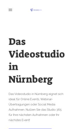 Vorschau der mobilen Webseite studio-365.de, Studio 365