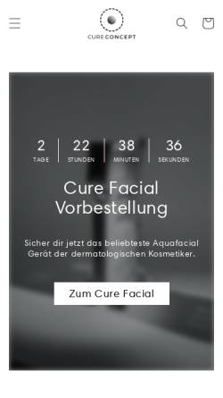 Vorschau der mobilen Webseite www.cureconcept.de, Cure Concept