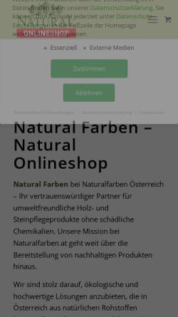 Vorschau der mobilen Webseite www.naturalfarben.at, Natural Naturfarben