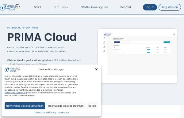 Vorschau von prima-cloud.de, PRIMA Cloud