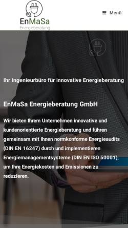 Vorschau der mobilen Webseite www.enmasa.de, Energieberatung Madsen & Saars EnMaSa GbR