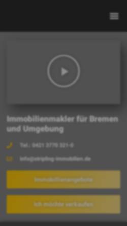 Vorschau der mobilen Webseite stripling-immobilien.de, Stripling Immobilien