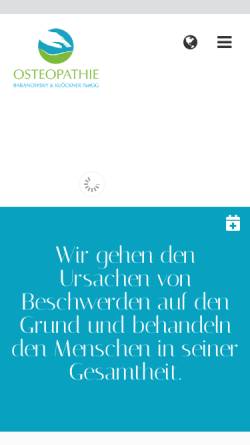 Vorschau der mobilen Webseite osteopathieinhamburg.de, Osteopathie Baranowsky & Klöckner