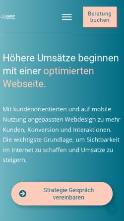 Vorschau der mobilen Webseite ramp-marketing.de, RAMP Marketing