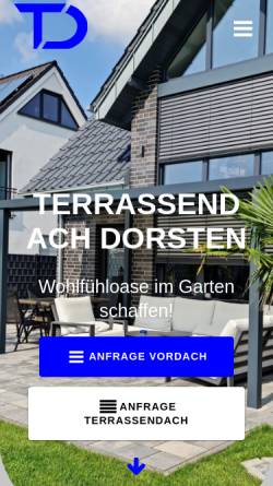 Vorschau der mobilen Webseite terrassendach-dorsten.de, Terrassendach Dorsten
