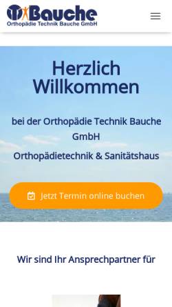 Vorschau der mobilen Webseite www.ot-bauche.de, Orthopädietechnik Bauche GmbH