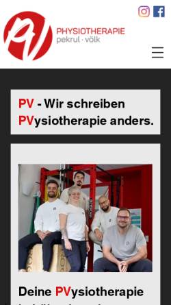 Vorschau der mobilen Webseite www.pekrul-voelk.de, Physiotherapie Pekrul-Völk