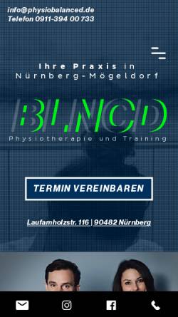 Vorschau der mobilen Webseite www.physiobalanced.de, Physio BLNCD