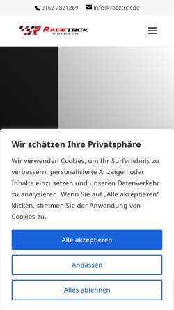 Vorschau der mobilen Webseite racetrck.de, Racetrck
