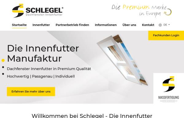 Vorschau von www.schlegel-innenfutter.de, Schlegel Innenausbau GmbH