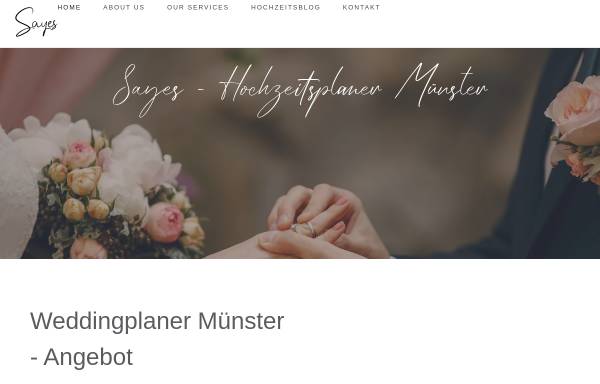 Vorschau von sayes-weddings.de, Hochzeitsplaner - Sayes Weddings