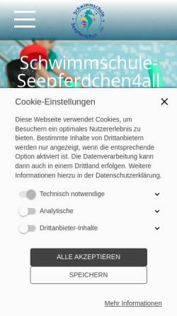 Vorschau der mobilen Webseite seepferdchen4all.de, Seepferdchen4all