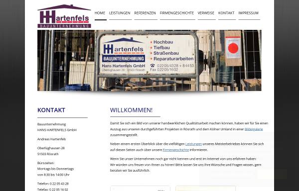Vorschau von firma-hartenfels.de, Hans Hartenfels GmbH
