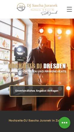 Vorschau der mobilen Webseite www.djsaschajuranek.de, DJ Sascha Juranek