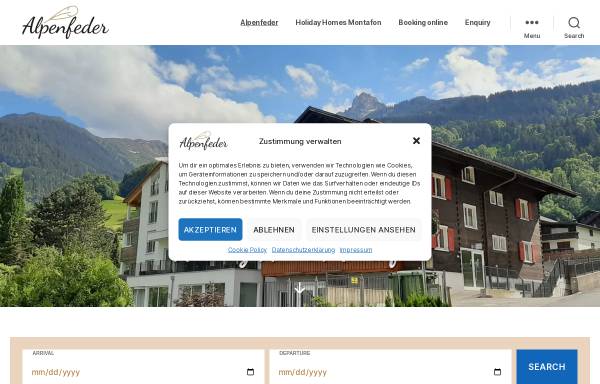 Vorschau von www.alpenfeder.com, Alpenfeder Ferienwohnungen Montafon
