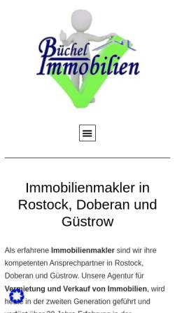 Vorschau der mobilen Webseite www.immobilien-rostock-mv.de, Büchel Immobilien Rostock