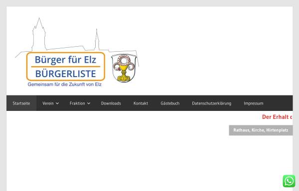 Vorschau von buergerliste-elz.de, Bürger für Elz - Bürgerliste