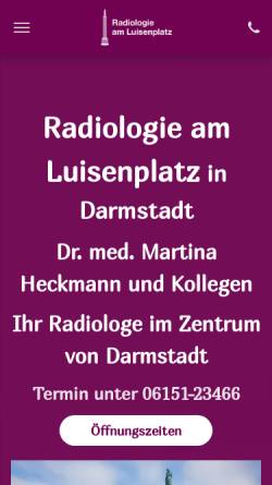 Vorschau der mobilen Webseite www.radiologie-luisenplatz.de, Radiologie am Luisenplatz