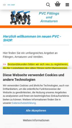 Vorschau der mobilen Webseite www.pvc-shop.de, Ing.-Büro H. Brass GmbH