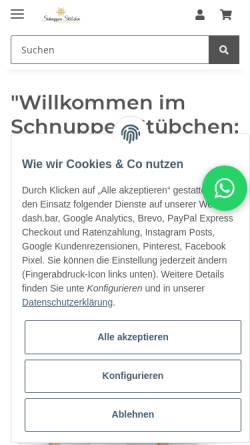 Vorschau der mobilen Webseite schnupper-stuebchen.de, Schnupper Stübchen