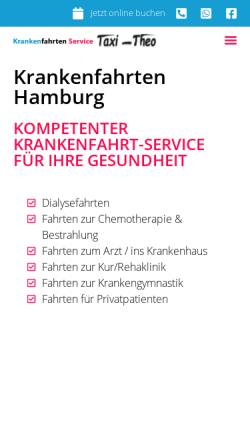 Vorschau der mobilen Webseite krankenfahrten-service.de, Krankenfahrt-Service mit taxi-theo
