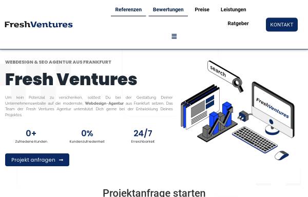 Vorschau von fresh-ventures.de, Fresh Ventures Webdesign