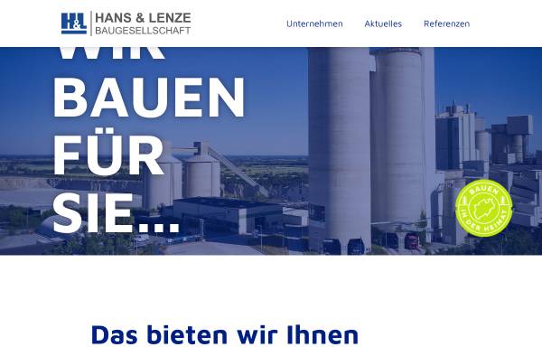 Vorschau von www.hans-lenze.de, Hans&Lenze Bauunternehmen GmbH & Co. KG