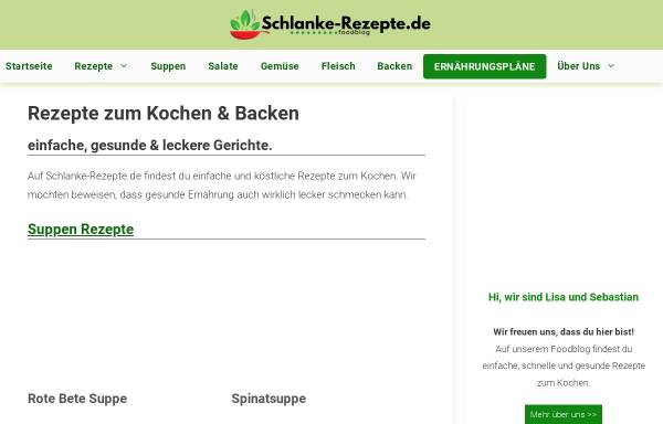 Vorschau von www.schlanke-rezepte.de, Schlanke-Rezepte.de