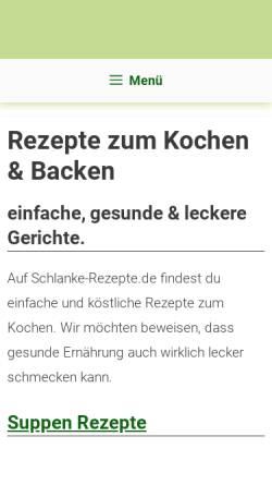 Vorschau der mobilen Webseite www.schlanke-rezepte.de, Schlanke-Rezepte.de