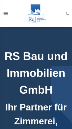 Vorschau der mobilen Webseite www.rs-bau-immo.de, RS Bau und Immobilien GmbH
