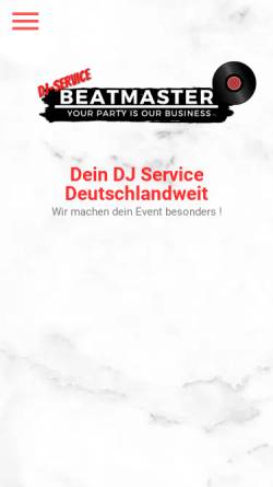 Vorschau der mobilen Webseite djservice-beatmaster.de, DJ Service Beatmaster