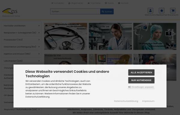 Vorschau von www.cls-med.de, CLS Medizintechnik und Vertrieb