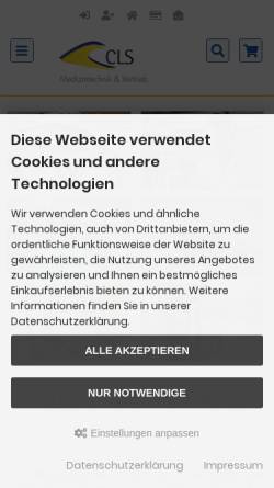 Vorschau der mobilen Webseite www.cls-med.de, CLS Medizintechnik und Vertrieb
