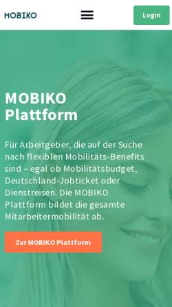 Vorschau der mobilen Webseite mobiko.net, MOBIKO GmbH