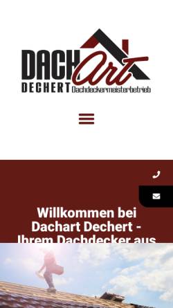 Vorschau der mobilen Webseite dachart-dechert.de, Dachart-Dechert Dachdeckermeisterbetrieb
