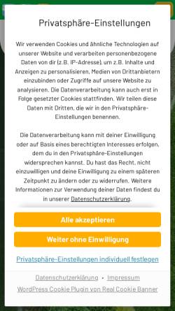 Vorschau der mobilen Webseite gruenberggartenbau.de, Grünberg Gartenbau