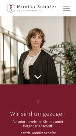 Vorschau der mobilen Webseite advokat-schaefer.de, Rechtsanwältin Monika Schäfer