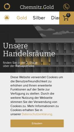 Vorschau der mobilen Webseite chemnitz.gold, Chemnitz.Gold GmbH