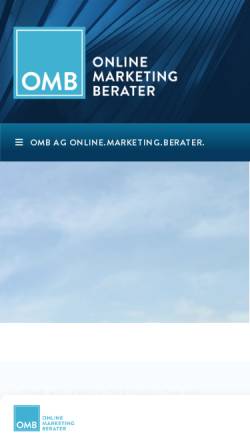 Vorschau der mobilen Webseite www.online-marketing-berater.com, OMB AG