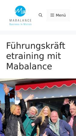 Vorschau der mobilen Webseite mabalance.de, Mabalance