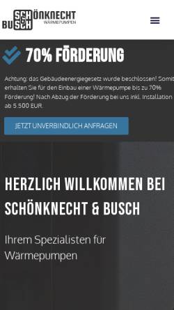 Vorschau der mobilen Webseite schoenknecht-busch.de, Schönknecht Busch