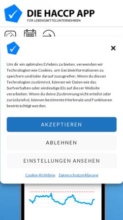 Vorschau der mobilen Webseite diehaccpapp.de, HACCP App