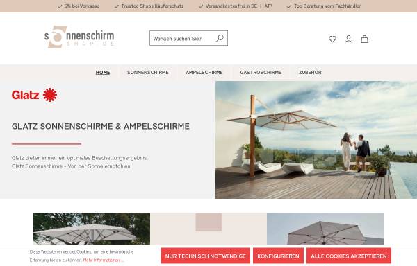 Vorschau von www.sonnenschirm-shop.de, Schirmhelden GmbH