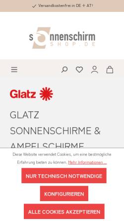 Vorschau der mobilen Webseite www.sonnenschirm-shop.de, Schirmhelden GmbH