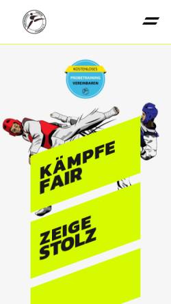 Vorschau der mobilen Webseite www.tkd-verein-fuessen.de, Taekwondo Verein Füssen