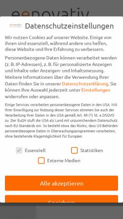 Vorschau der mobilen Webseite eenovativ.com, eenovativ GmbH & Co. KG
