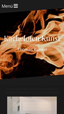 Vorschau der mobilen Webseite kachelofen-kunst.de, Kachelofen Kunst - Thomas Kunkel