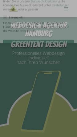 Vorschau der mobilen Webseite greentent-design.de, GreenTent Design - Kim Möller